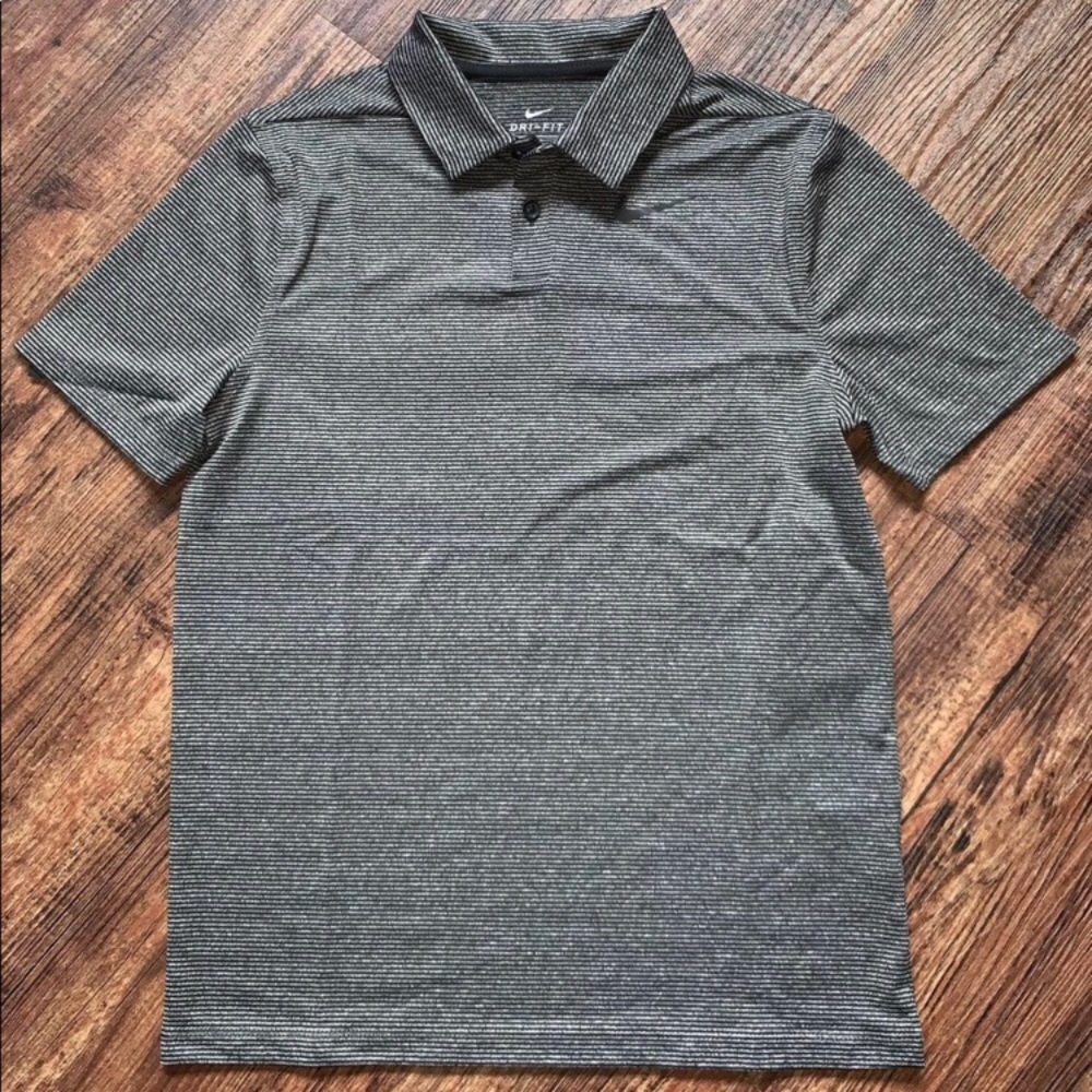 Nike Golf Polo Boys Youth Collared Striped Shirt